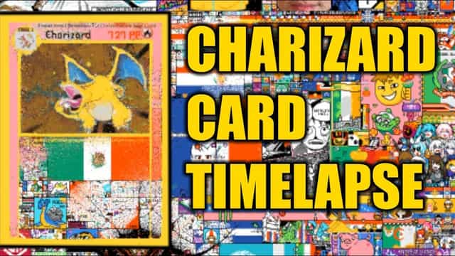 xQc's Charizard Card on r/place [TIMELAPSE]